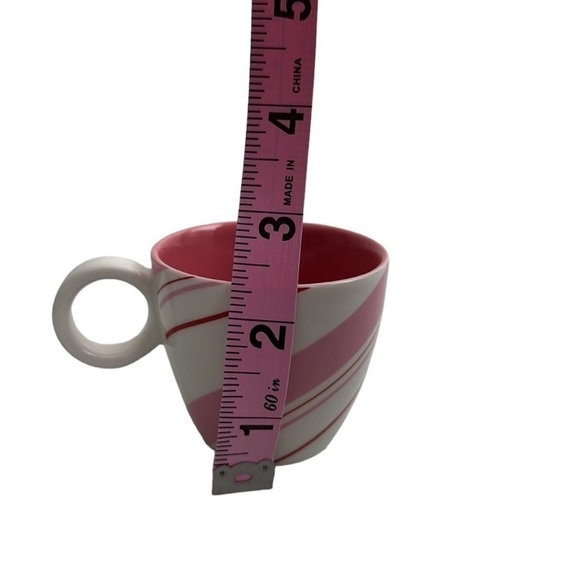 Starbucks Candy Cane Striped Holiday Design Espresso Cups & Saucers Set of 4 - Picture 9 of 9